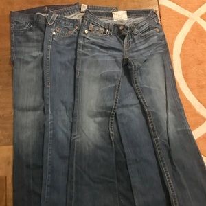Lot of 3 - Seven, Big Star and True Religion Jeans